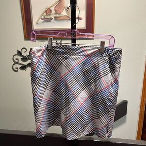 Lady Hagen Plaid Skater Skirt - Black, White, Red, Blue #DO184